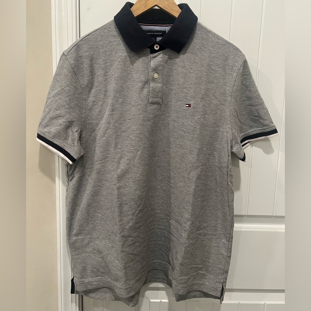 Men’s Tommy Hilfiger Short Sleeve Polo Size Medium Gray